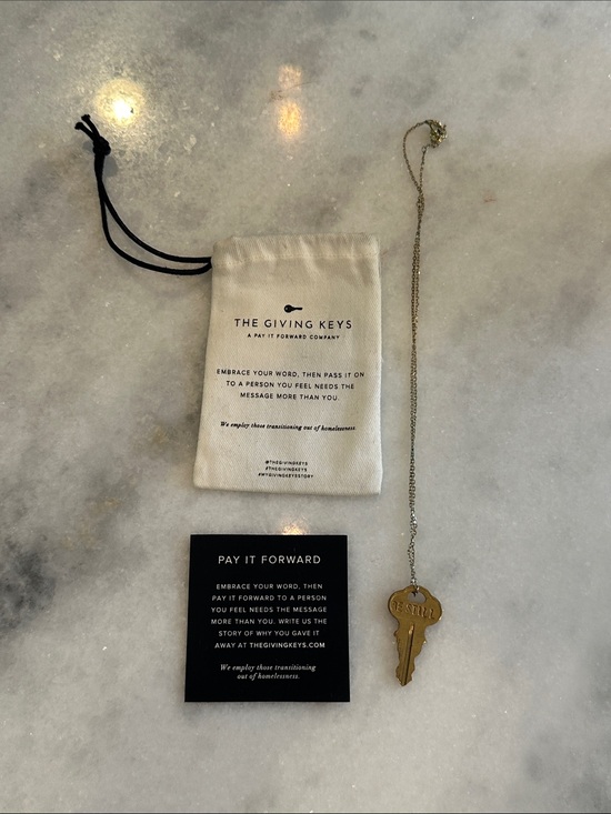 The Giving Keys Jewelry - The Giving Keys Gold Key Necklace with Branded Pouch